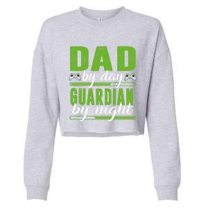 Gaming Dad Gift Funny Gamer Dad Gift Cropped Pullover Crew