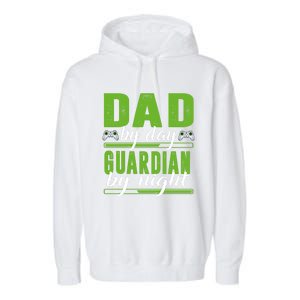 Gaming Dad Gift Funny Gamer Dad Gift Garment-Dyed Fleece Hoodie