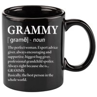 Grammy Definition Grandma Funny Grandmother 11oz C Handle Ceramic Mug