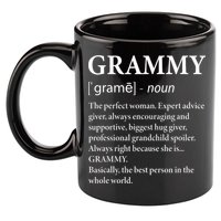 Grammy Definition Grandma Funny Grandmother 11oz C Handle Ceramic Mug