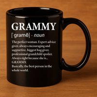 Grammy Definition Grandma Funny Grandmother 11oz C Handle Ceramic Mug