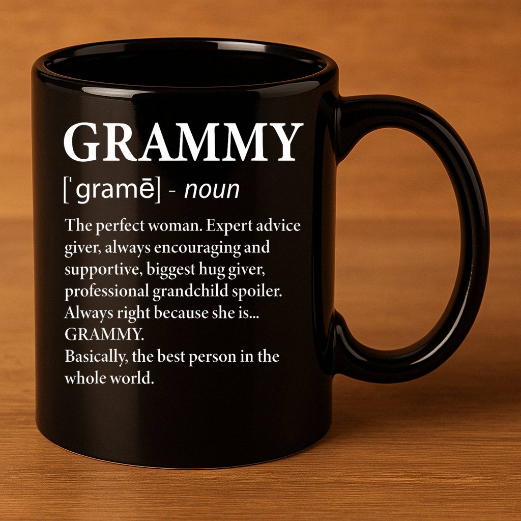 Grammy Definition Grandma Funny Grandmother 11oz C Handle Ceramic Mug