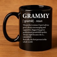Grammy Definition Grandma Funny Grandmother 11oz C Handle Ceramic Mug