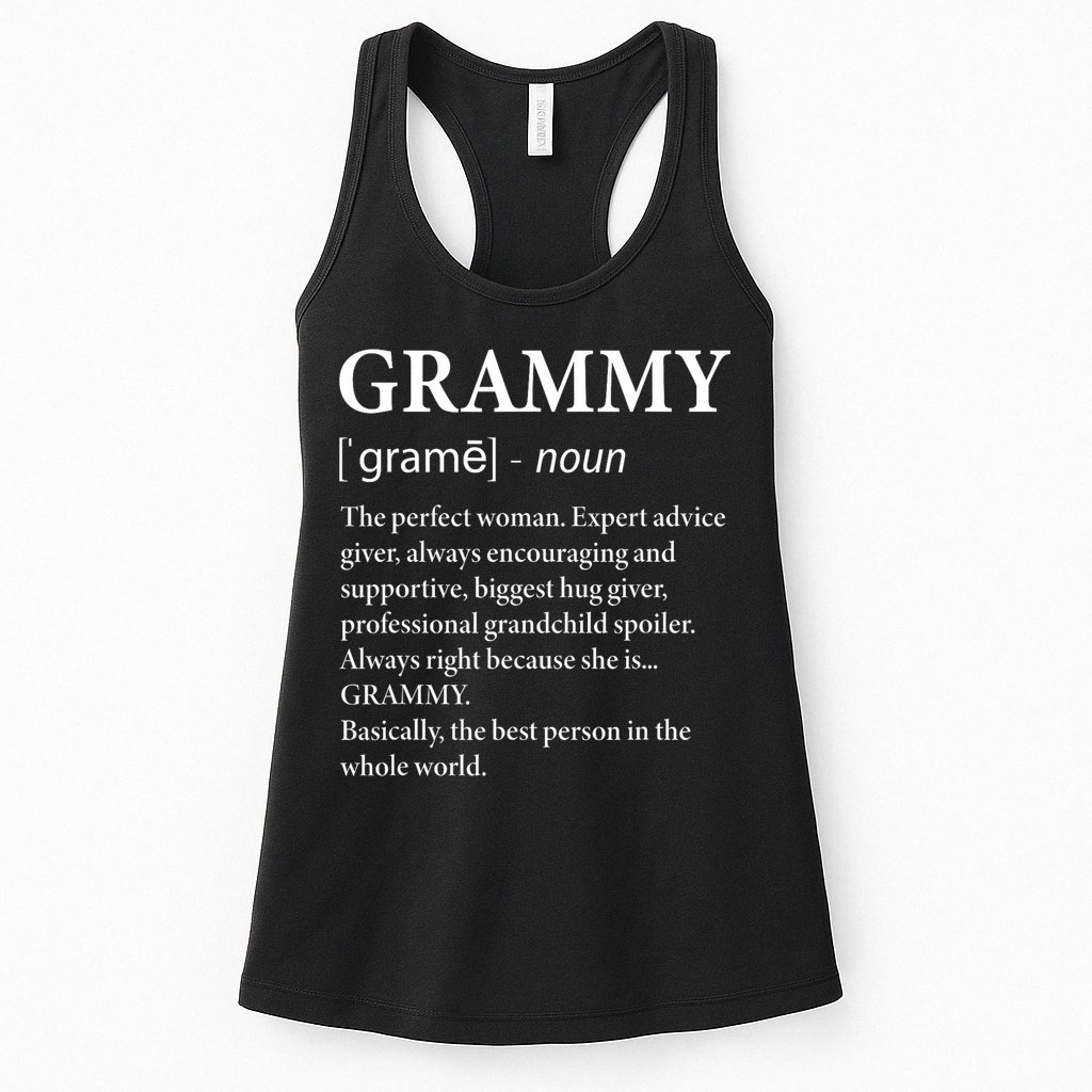 Grammy Definition Grandma Funny Grandmother Womens Tank Top
