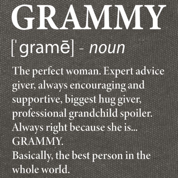 Grammy Definition Grandma Funny Grandmother Cotton Canvas Backpack