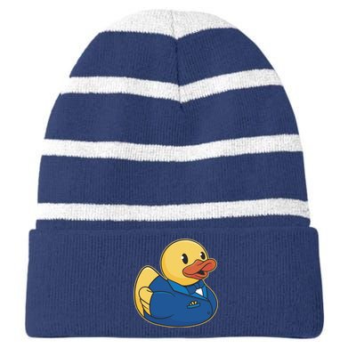 Groom Duck Striped Beanie with Solid Band