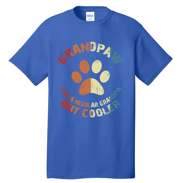 Grandpaw Dog Grandpa Grand Paw Retro Vintage Funny 'S Gift Tall T-Shirt