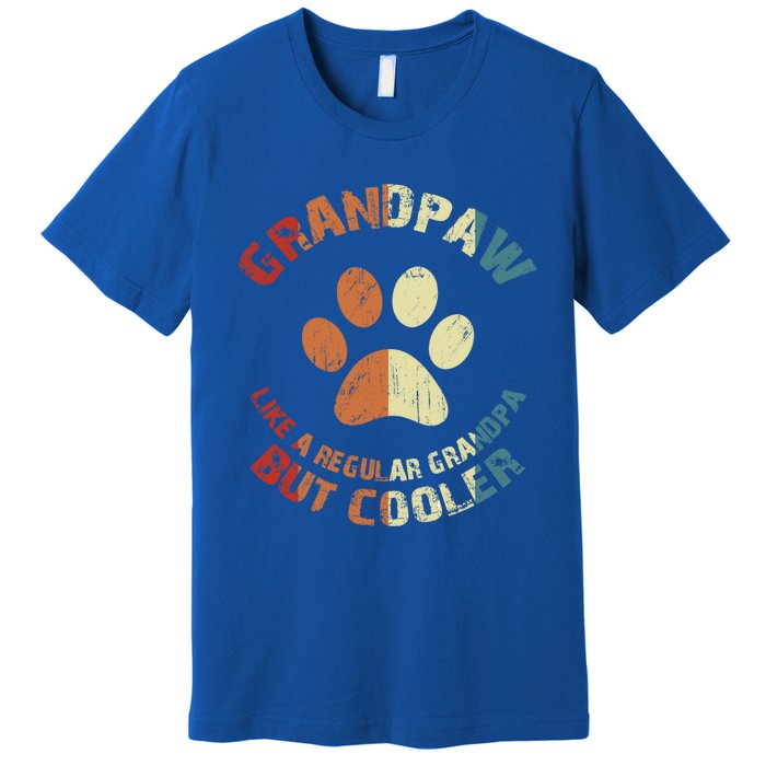 Grandpaw Dog Grandpa Grand Paw Retro Vintage Funny 'S Gift Premium T-Shirt