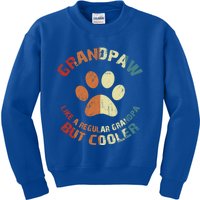 Grandpaw Dog Grandpa Grand Paw Retro Vintage Funny 'S Gift Kids Sweatshirt