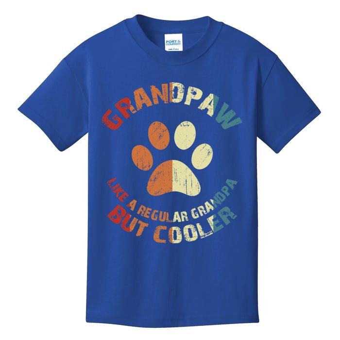 Grandpaw Dog Grandpa Grand Paw Retro Vintage Funny 'S Gift Kids T-Shirt