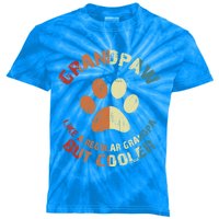 Grandpaw Dog Grandpa Grand Paw Retro Vintage Funny 'S Gift Kids Tie-Dye T-Shirt