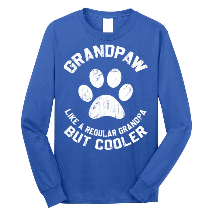 Grandpaw Dog Grandpa Grand Paw Vintage Funny Dogs Lovers Gift Long Sleeve Shirt