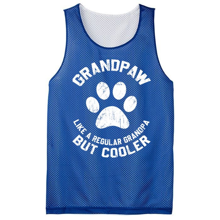 Grandpaw Dog Grandpa Grand Paw Vintage Funny Dogs Lovers Gift Mesh Reversible Basketball Jersey Tank