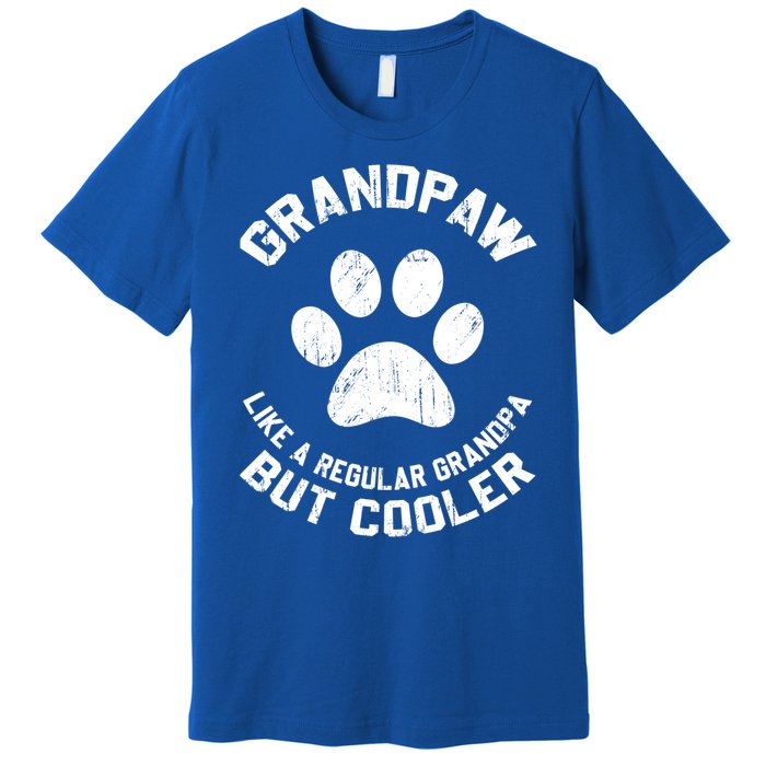 Grandpaw Dog Grandpa Grand Paw Vintage Funny Dogs Lovers Gift Premium T-Shirt