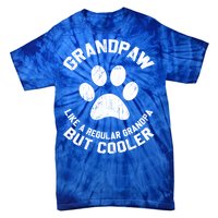 Grandpaw Dog Grandpa Grand Paw Vintage Funny Dogs Lovers Gift Tie-Dye T-Shirt