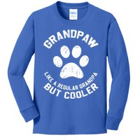 Grandpaw Dog Grandpa Grand Paw Vintage Funny Dogs Lovers Gift Kids Long Sleeve Shirt