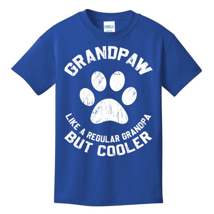 Grandpaw Dog Grandpa Grand Paw Vintage Funny Dogs Lovers Gift Kids T-Shirt