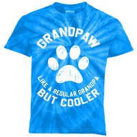 Grandpaw Dog Grandpa Grand Paw Vintage Funny Dogs Lovers Gift Kids Tie-Dye T-Shirt