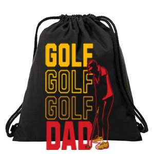 Golf Dad Gift For Dad Father's Day Drawstring Bag