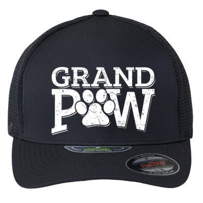 Grandpaw Dog Grandpa Grand Paw Gifts Dad Father Flexfit Unipanel Trucker Cap
