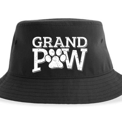 Grandpaw Dog Grandpa Grand Paw Gifts Dad Father Sustainable Bucket Hat