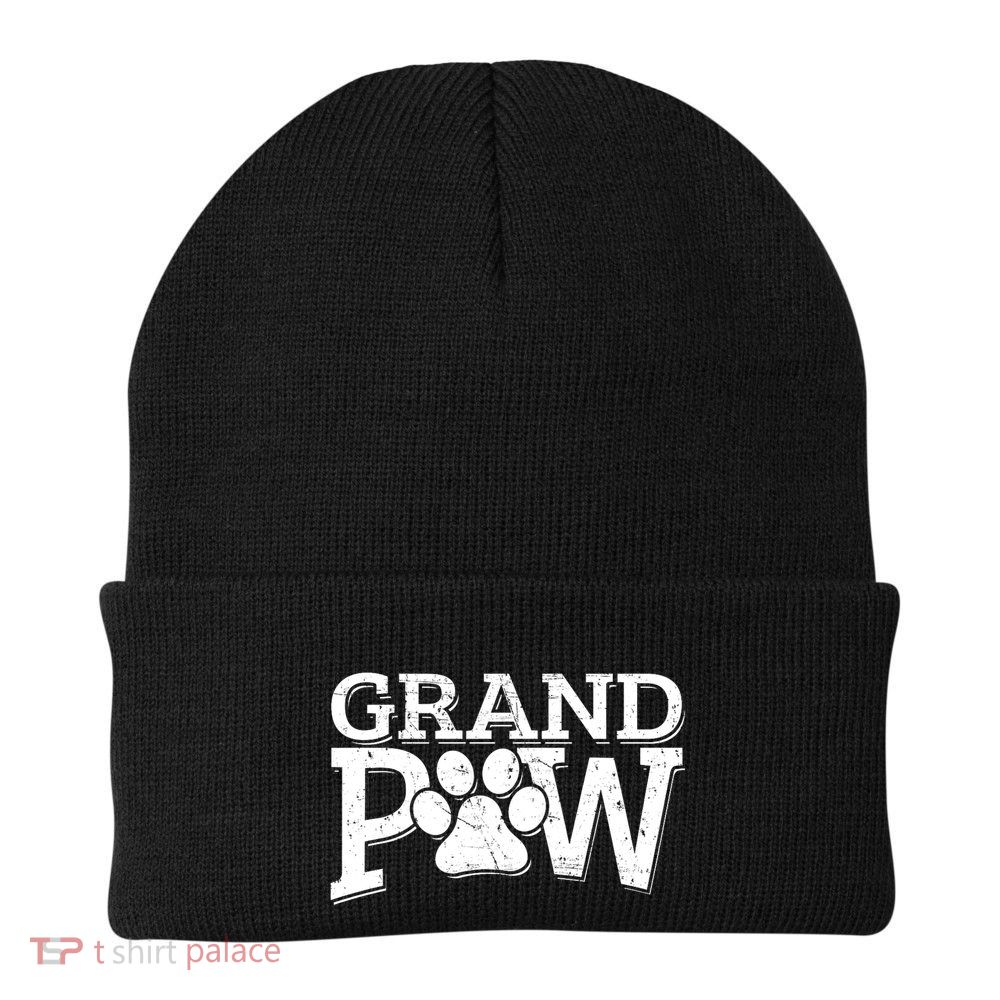 Grandpaw Dog Grandpa Grand Paw Gifts Dad Father Beanie