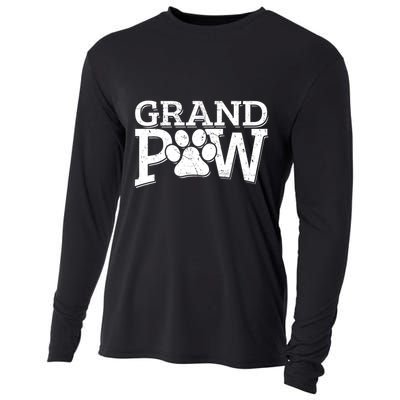 Grandpaw Dog Grandpa Grand Paw Gifts Dad Father Cooling Performance Long Sleeve Crew