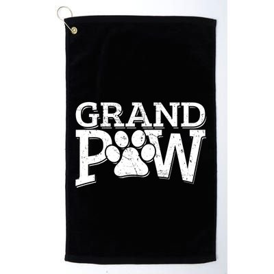 Grandpaw Dog Grandpa Grand Paw Gifts Dad Father Golf Towel