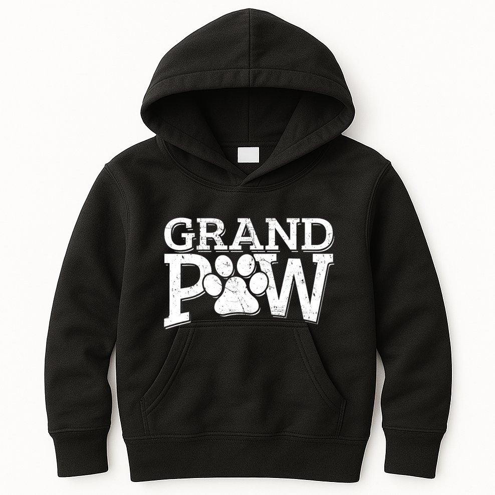 Grandpaw Dog Grandpa Grand Paw Gifts Dad Father Kids Hoodie