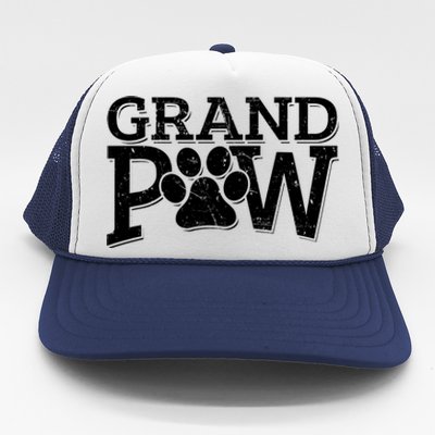 Grandpaw Dog Grandpa Grand Paw Gifts Dad Father Trucker Hat