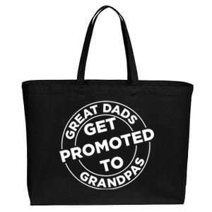 Great Dads Get Promoted To Grandpa Meaningful Gift Cotton Canvas Jumbo Tote