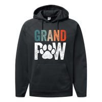 Grandpaw Dog Grandpa FatherS Day Family Grandkids Performance Fleece Hoodie