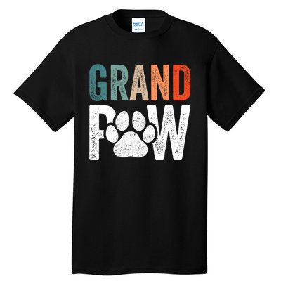 Grandpaw Dog Grandpa FatherS Day Family Grandkids Tall T-Shirt