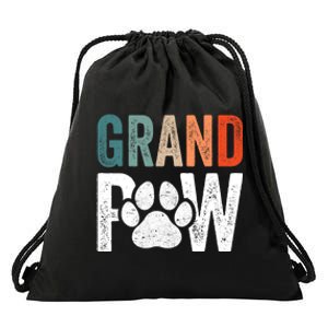 Grandpaw Dog Grandpa FatherS Day Family Grandkids Drawstring Bag