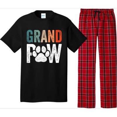 Grandpaw Dog Grandpa FatherS Day Family Grandkids Pajama Set