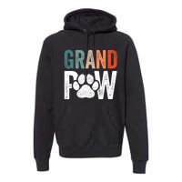 Grandpaw Dog Grandpa FatherS Day Family Grandkids Premium Hoodie