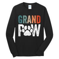 Grandpaw Dog Grandpa FatherS Day Family Grandkids Tall Long Sleeve T-Shirt