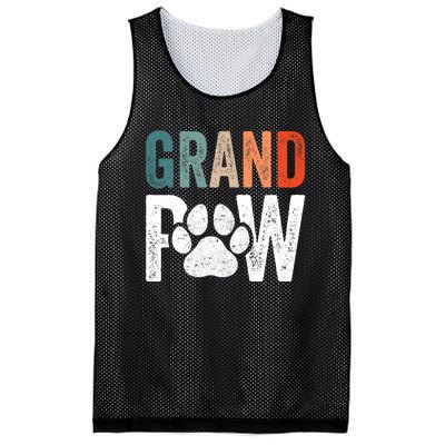 Grandpaw Dog Grandpa FatherS Day Family Grandkids Mesh Reversible Basketball Jersey Tank