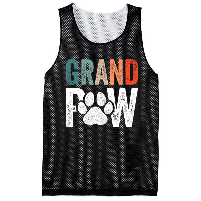 Grandpaw Dog Grandpa FatherS Day Family Grandkids Mesh Reversible Basketball Jersey Tank