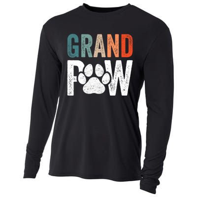 Grandpaw Dog Grandpa FatherS Day Family Grandkids Cooling Performance Long Sleeve Crew