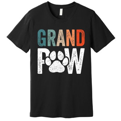 Grandpaw Dog Grandpa FatherS Day Family Grandkids Premium T-Shirt