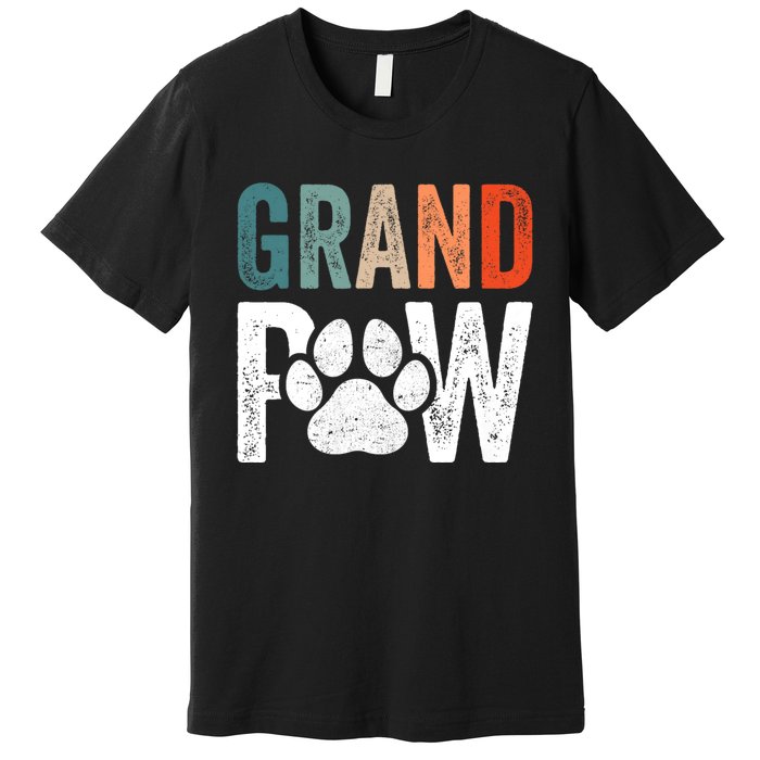 Grandpaw Dog Grandpa FatherS Day Family Grandkids Premium T-Shirt