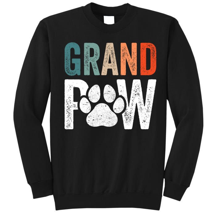 Grandpaw Dog Grandpa FatherS Day Family Grandkids Tall Sweatshirt