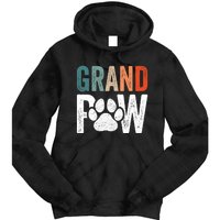 Grandpaw Dog Grandpa FatherS Day Family Grandkids Tie Dye Hoodie