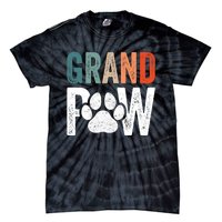 Grandpaw Dog Grandpa FatherS Day Family Grandkids Tie-Dye T-Shirt