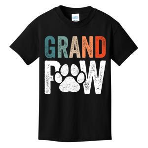 Grandpaw Dog Grandpa FatherS Day Family Grandkids Kids T-Shirt