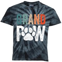 Grandpaw Dog Grandpa FatherS Day Family Grandkids Kids Tie-Dye T-Shirt