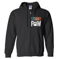 Grandpaw Dog Grandpa FatherS Day Family Grandkids Full Zip Hoodie