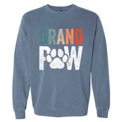 Grandpaw Dog Grandpa FatherS Day Family Grandkids Garment-Dyed Sweatshirt