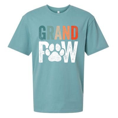 Grandpaw Dog Grandpa FatherS Day Family Grandkids Sueded Cloud Jersey T-Shirt